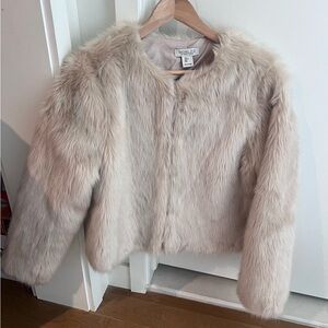 Gorgeous! Never worn, Rachel Zoe faux-fur hidden close front jacket.